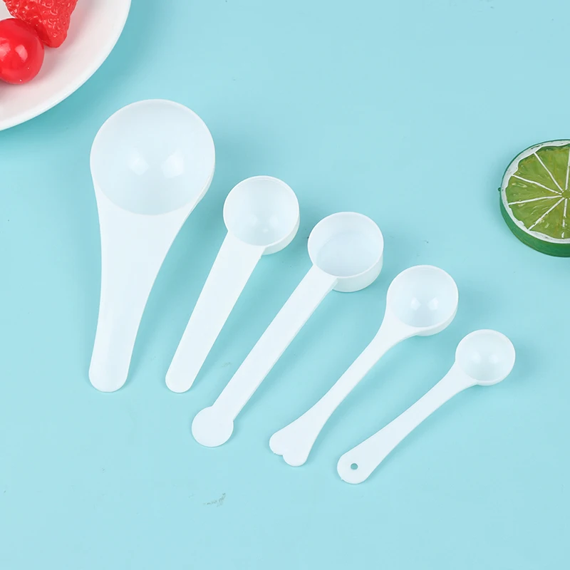 10 pezzi 1g 3g 5g 10g misurino in plastica misurino cucchiai in polvere di latte