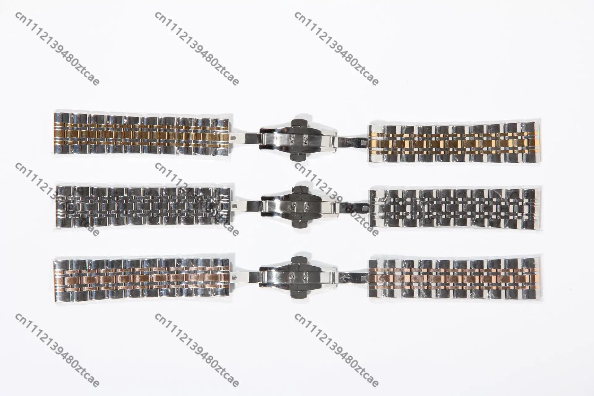 

Five-Bead Solid Steel Watch Band Dual-Purpose for Elbow & Straight Metal Strap Multi-Color Selection