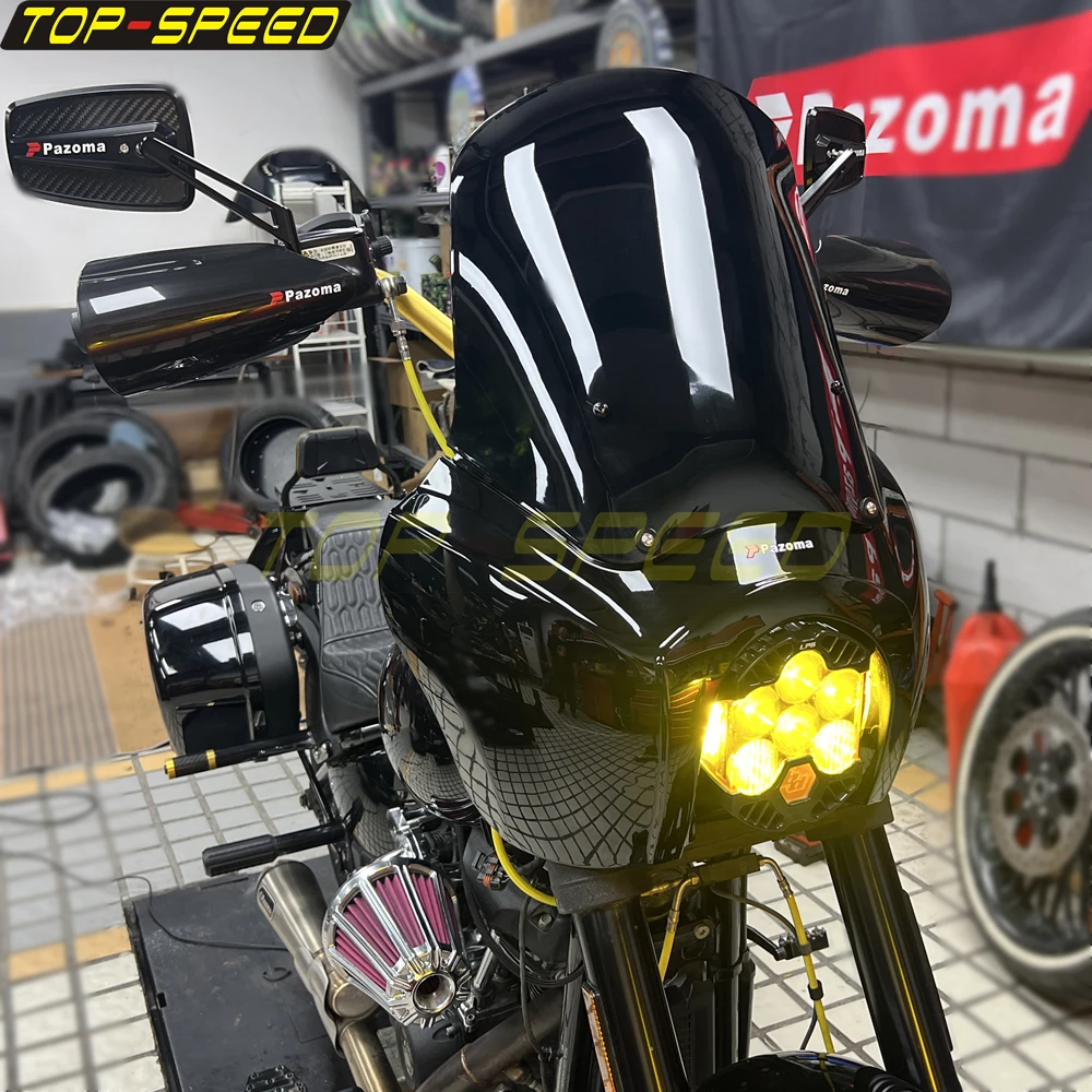 Motorcycle Headlight Fairing Cover Front Mask Head Light Mount Kit For Harley Softail Low Rider S FXLRS 114 117 2020-2026 Cowls