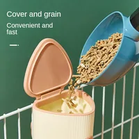 500ML pet parrot bird feeding waterer cat dog cage hanging waterer pigeon rabbit small pet automatic feeding water feeding bowl 6