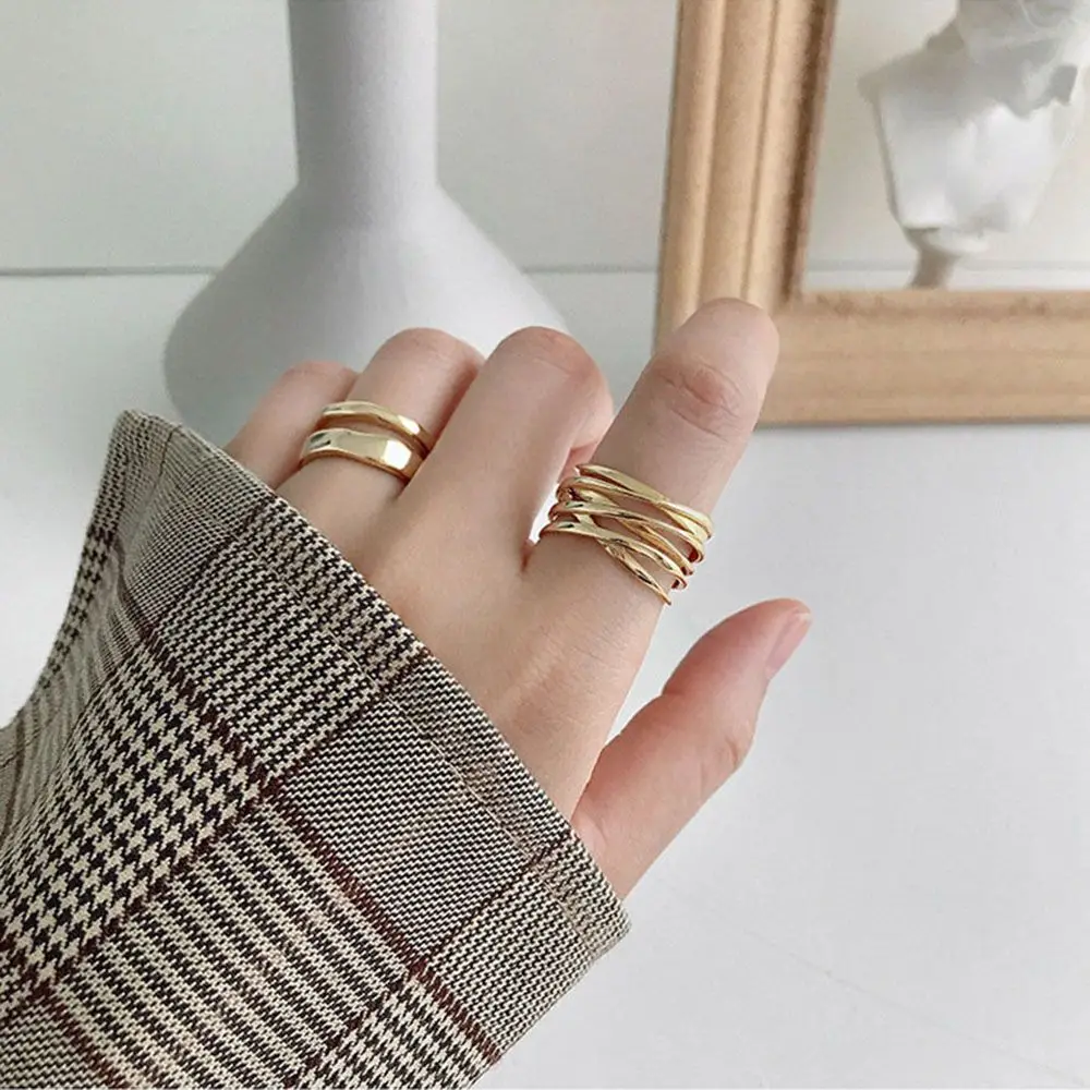 Adjustable For Women Thumb Ring Multilayer Knuckle Rings Winding Line Finger Ring Party Jewelry Fashion Accessories Jewelry