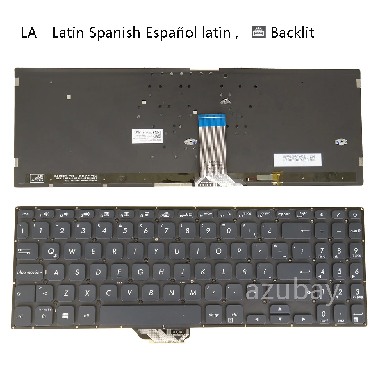 

Russian Latin Spanish Keyboard For ASUS Vivobook X530FA X530FN X530UN X530UF X530UA U530FA U530FN U530UA U530UF U530UN, Backlit