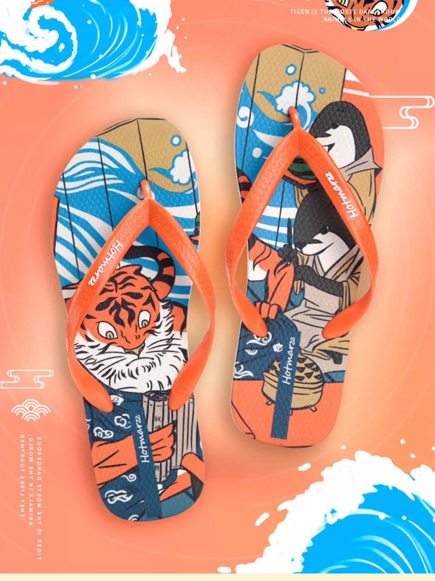 Cartoon Slippers Strandslippers Mannenslippers Nieuwe Anti-Slippers In China-Chique Stijl Trendy Outdoor Clip Slippers