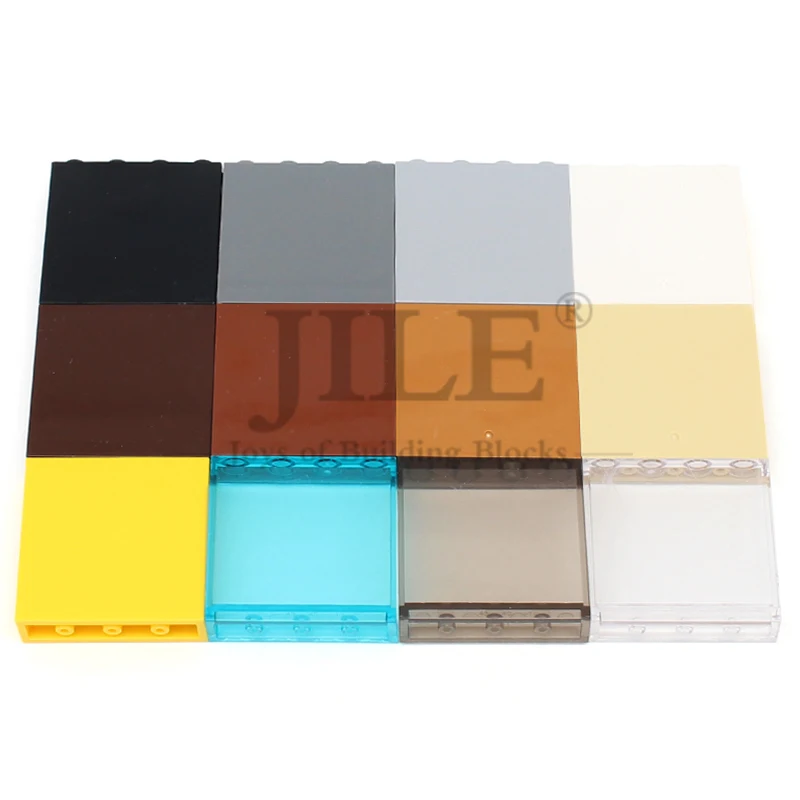 10 個 MOC 透明 ABS ガラスタブレットパネル 1x4x3 窓壁ビルディングブロックレンガハウスアーキテクチャおもちゃと互換性あり