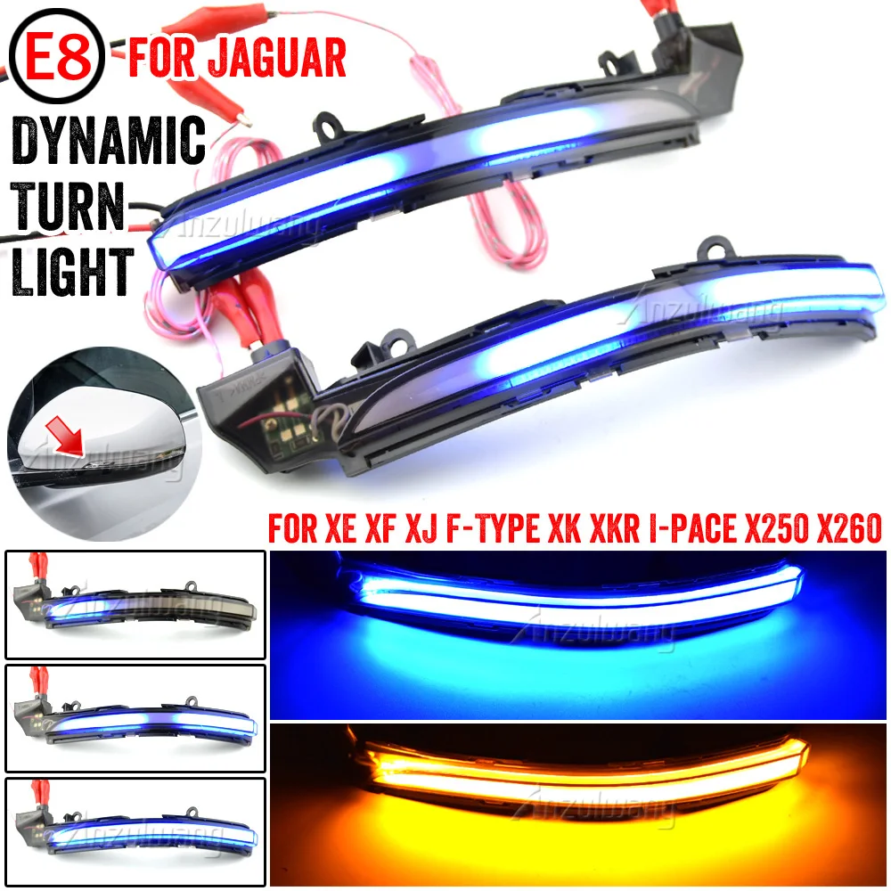 LED Dynamic Turn Signal Light For Jaguar XE XF XJ F-TYPE XK XKR I-PACE X760 X351 Side Mirror Sequential Lamp Indicator Blinker