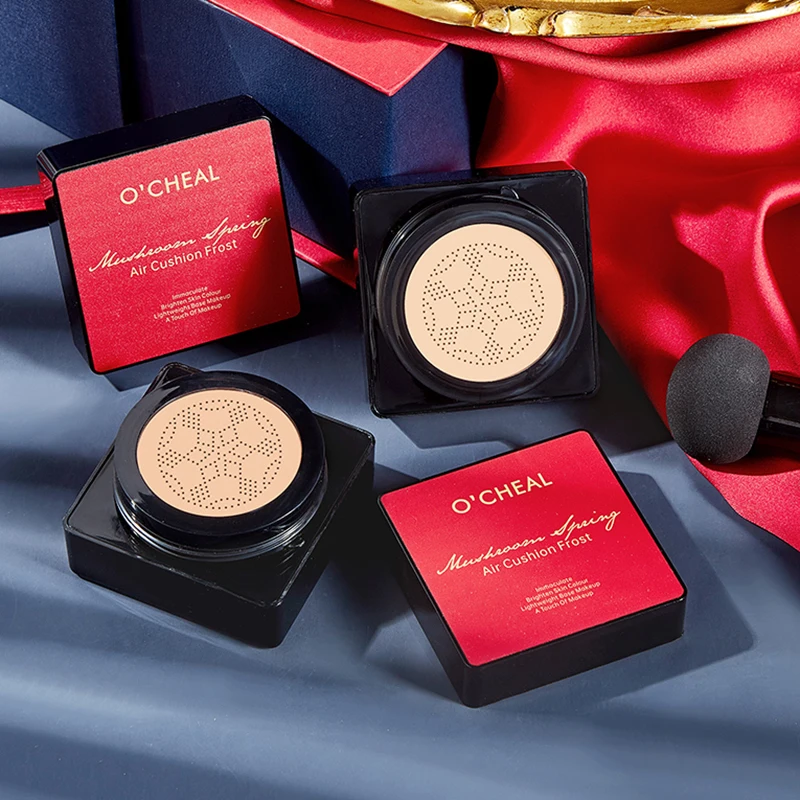 OCHEAL Krem BB z Grzybkową Główką Podkład Kryjący do Makijażu Twarzy Kompaktowy Podkład w Kremie