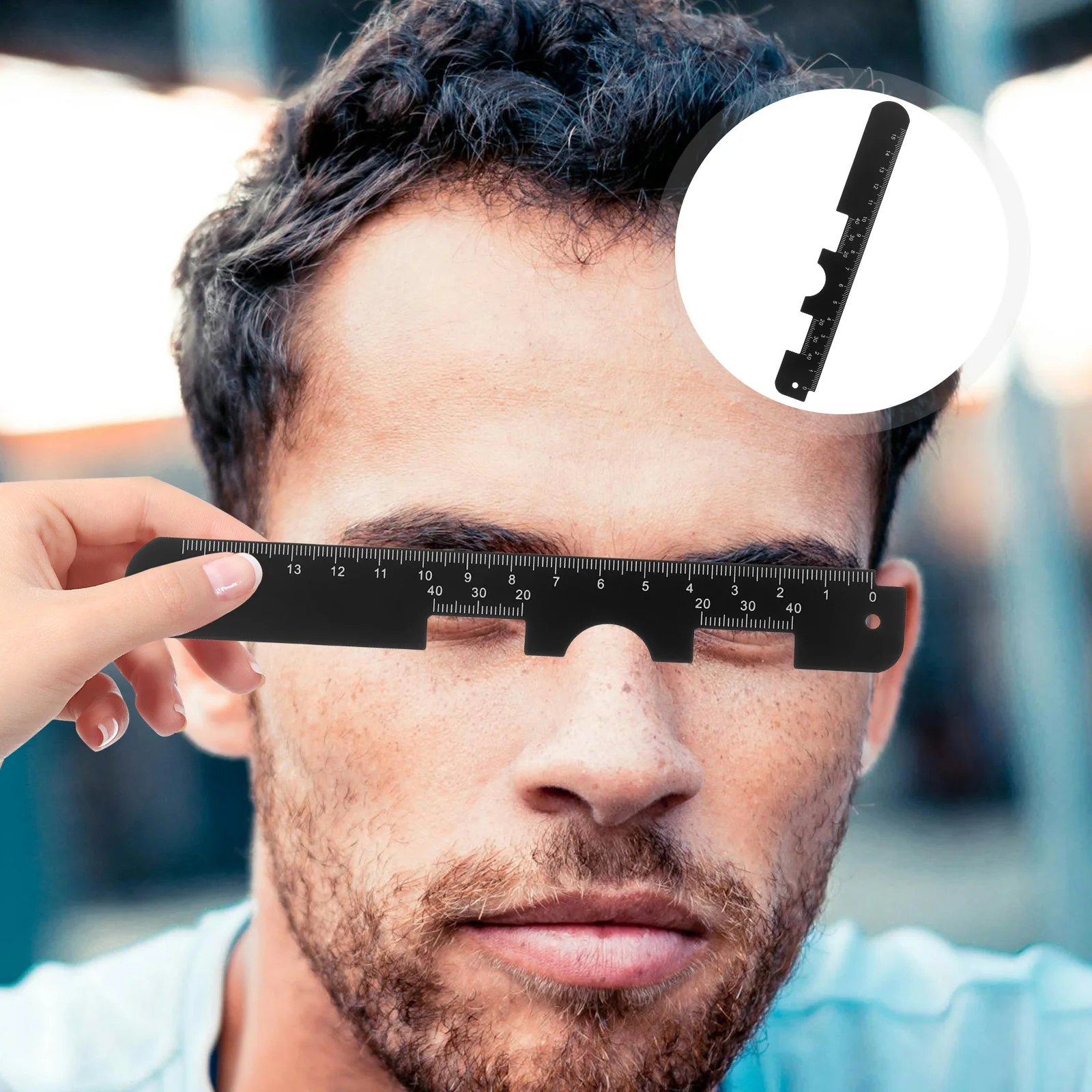 Multifunctional Depth Meter Pupil Distance Ruler Glasses Measuring Eye Distances Student