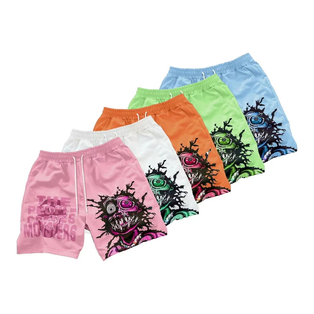 

Новые летние шорты мужские модные американские уличные модные хип-хоп забавные узоры мужские модные красивые спортивные шорты на шнурке мото