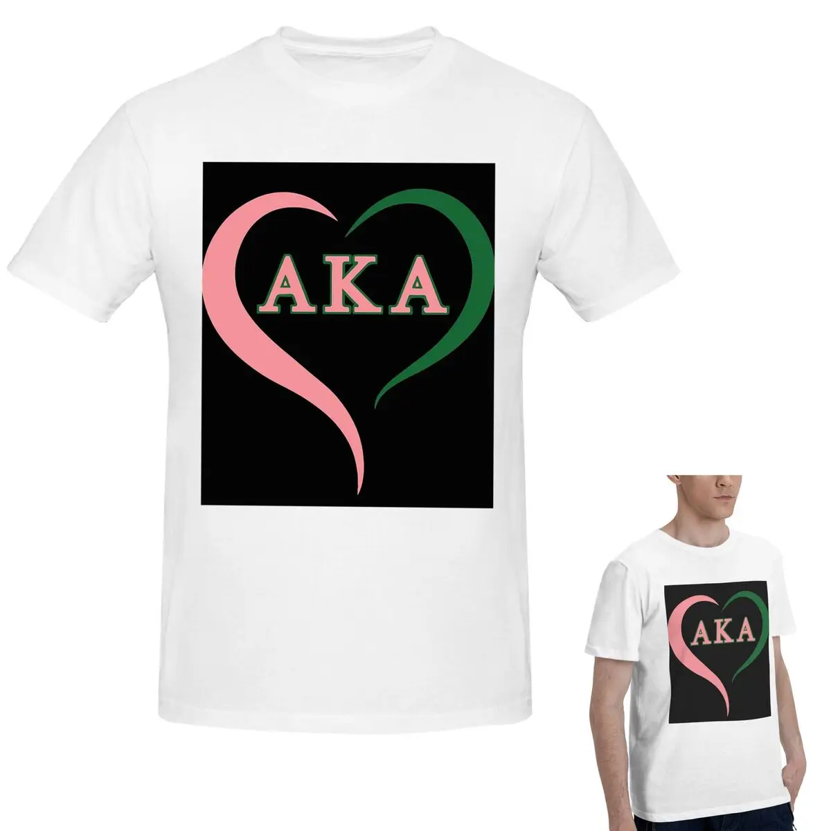 

100% Cotton Sorority Gifts AKA T-Shirt Men's Classic Oversized T Shirt Men Round Neck Summer Shirts Tops S-6XL