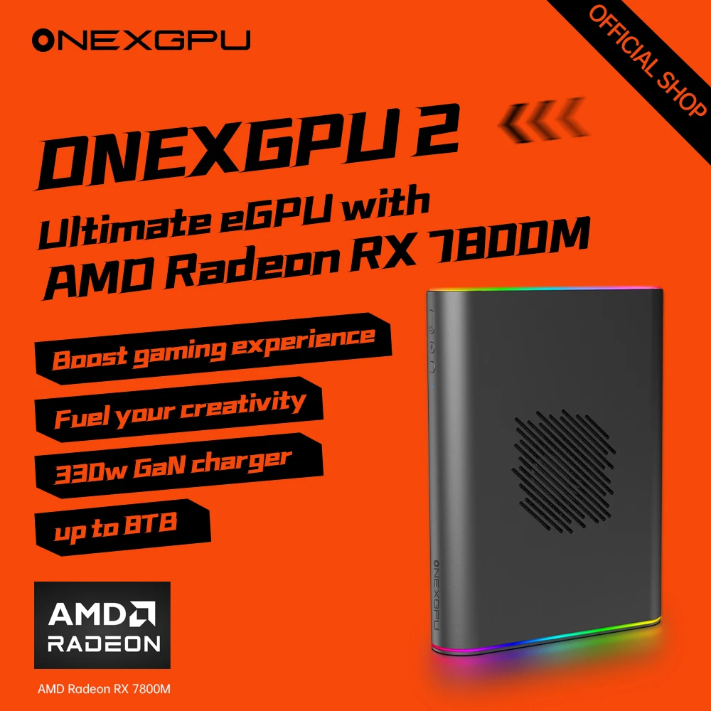 Onexplayer-外部GPU 2,ストレージ付き,AMD Radeon RX 780omグラフィック拡張ドック,Oculink USB 4, 12GB,最新