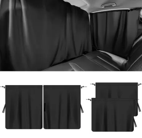 1/2/4Pcs Car Window Sunshade Side Curtain with Easy Installation Design Blocks Sunlight Effectively Provide Privacy
