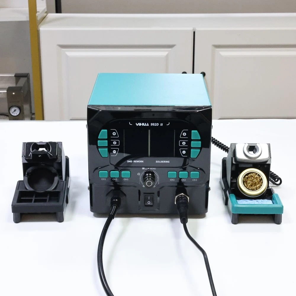 

YIHUA 992D-II 2 in 1 LCD Display Micro Hot Air Pencil Precision C210 Soldering Iron Rework Station