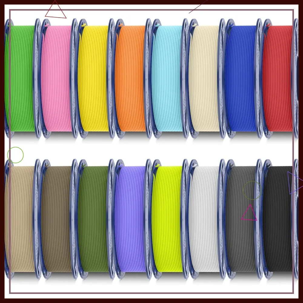 16 Color PLA Matte Filament Bundle, 1.75mm 3D Printer Filament, 250g Mini Spools, 16 Pack
