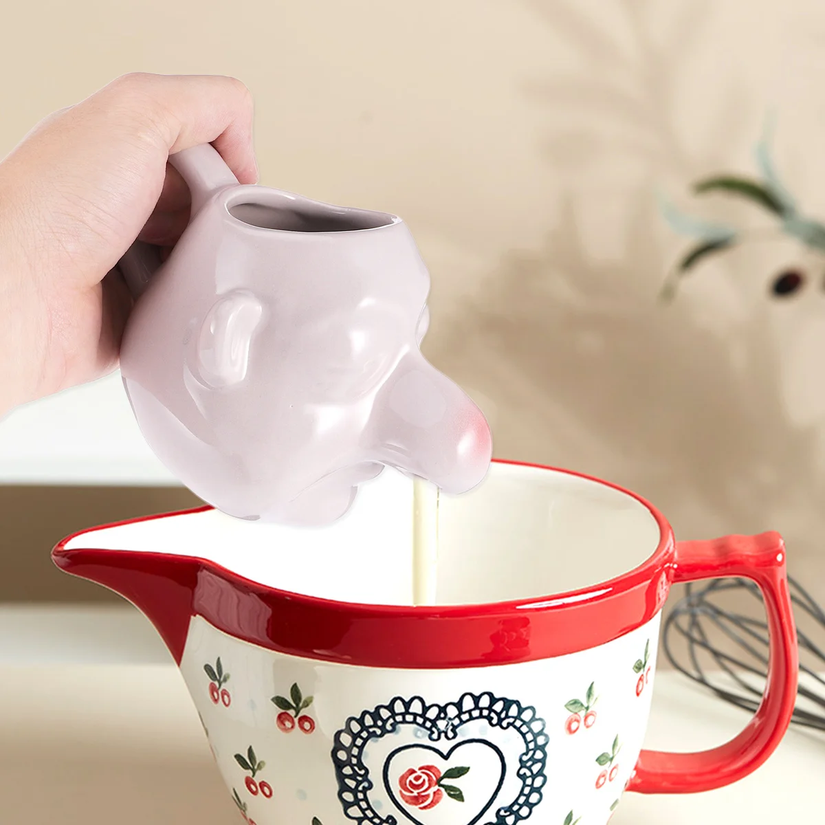 

1Pcs Egg White Separator Ceramic Shape Divider Yolk Extractor Kitchen Cooking Gadget for Baking Easy to Use Hand Wash