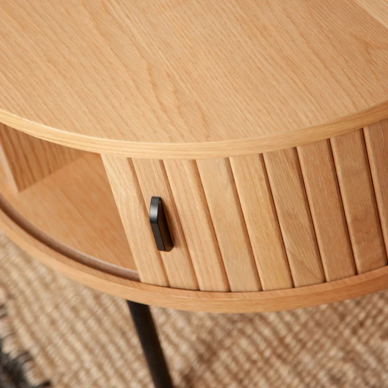 High-quality rectangular coffee table and TV stand Oval cabinet Storage function of living room coffee table