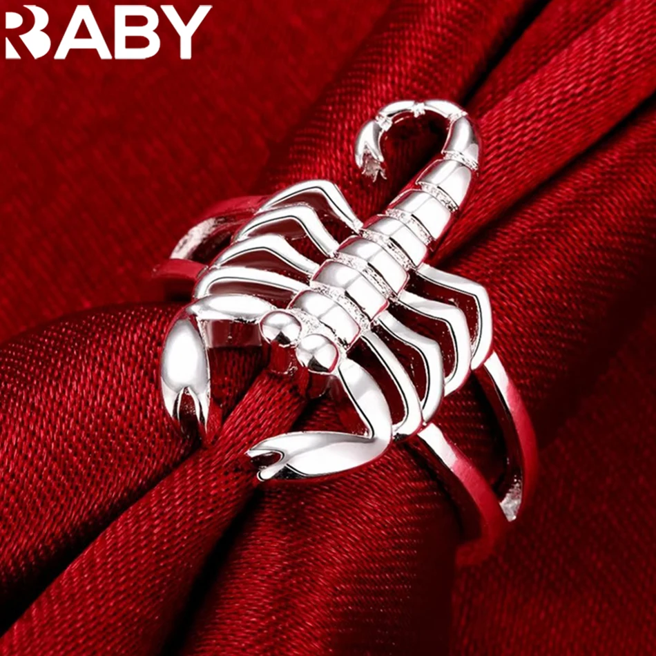 New classic 925 Sterling Silver fine Scorpion Rings For Man Women Fashion Party Christmas Gifts Charms wedding Popular Jewelry