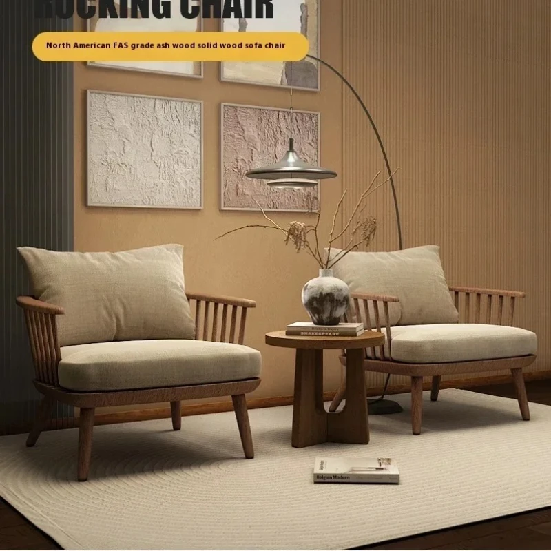 

Lightweight Soft Lounge Chair Low Price Comfort Reading Floor Bedroom Chair Luxury Relaxing Wood Sedie Da Soggiorno Furniture