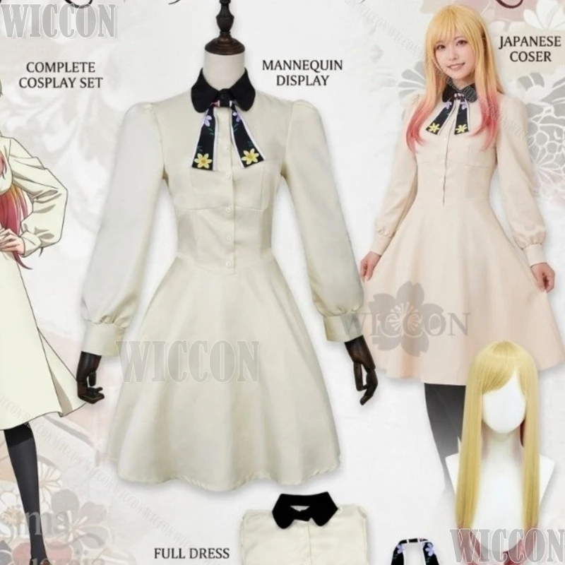 Disfraz de Anime MARRIAGETOXIN, MEI KINOSAKI, Uniforme Escolar Kawaii, Vestido Blanco, Pañuelo de Seda, Corbata de Lazo, Pelucas, Halloween, Comic Con, Festival