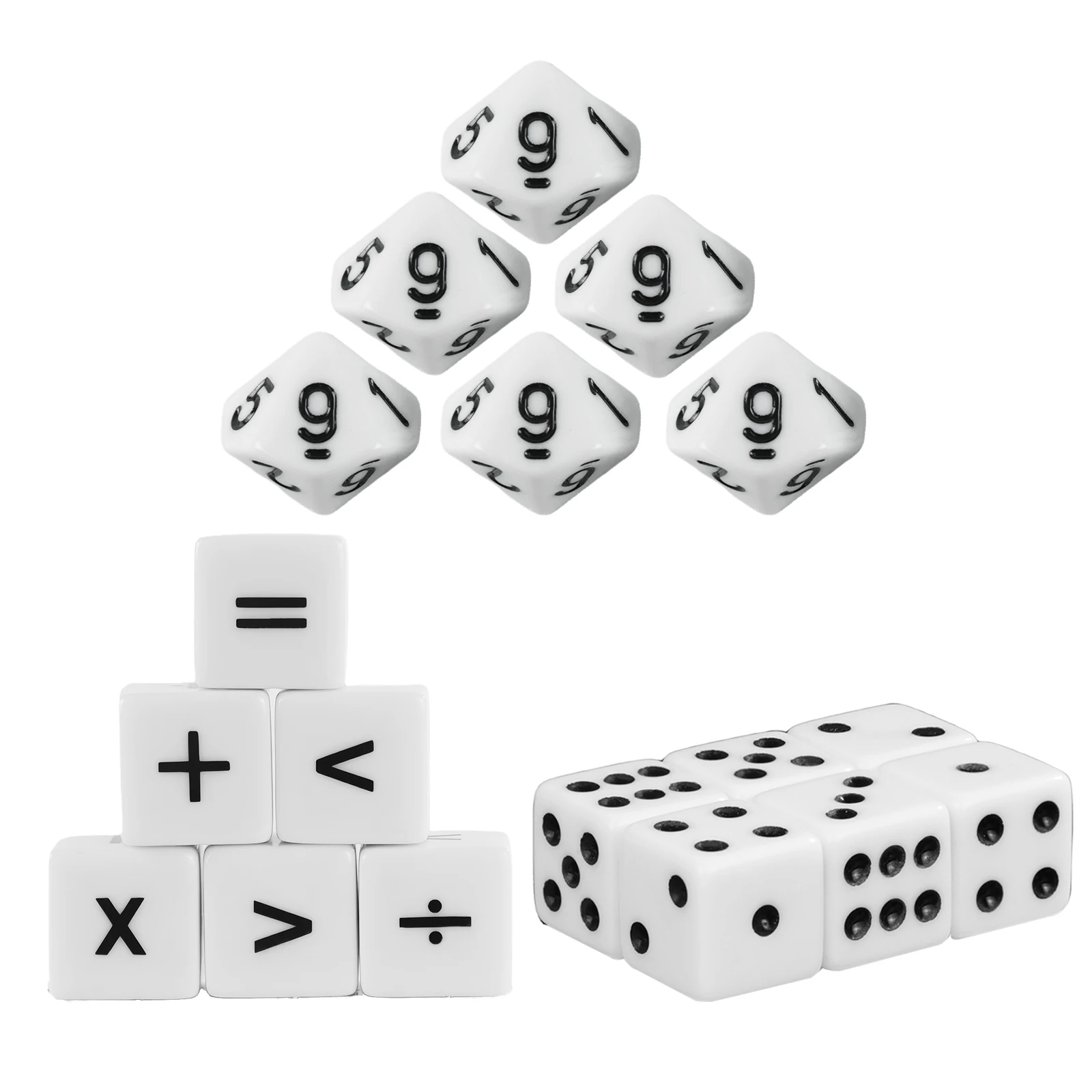 

18Pcs Math Teaching Dice Set Ideal for Educational Activities Board Game Learning And Engagement