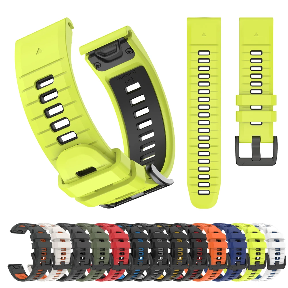 Watch Band For Garmin Fenix 9 Pro 47mm 51mm 8 E 7 7X/Epix Pro/6X 5X Pro/Enduro 3/Tactix 8 QuickFit 26/22mm Rubber Strap Bracelet