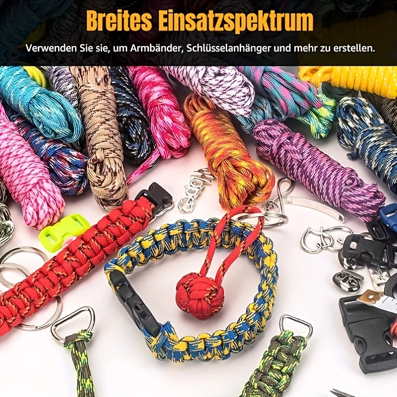 26/36 Color 10 Foot Paracord Combo Kit Multifunctional Handmade Rope Set Diy Craft For Outdoor Camping Survival Handmade Project