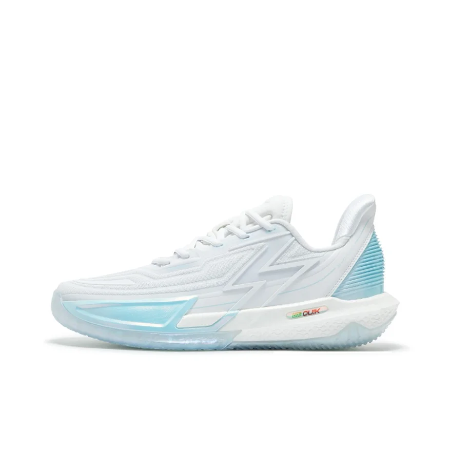361 °   Chaussures de basket-ball BIG3 4.0 Quick Pro pour hommes, coupe basse, 361 Degrees, blanc/bleu glacier