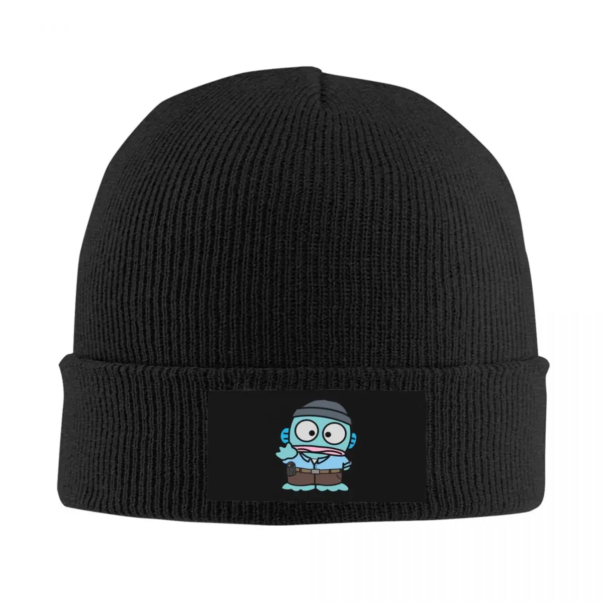 

Custom Hangyodon Beanie Cap Unisex Winter Warm Bonnet Homme Knitting Hats Hip Hop Cute Fish Skullies Beanies Hats For Men Women