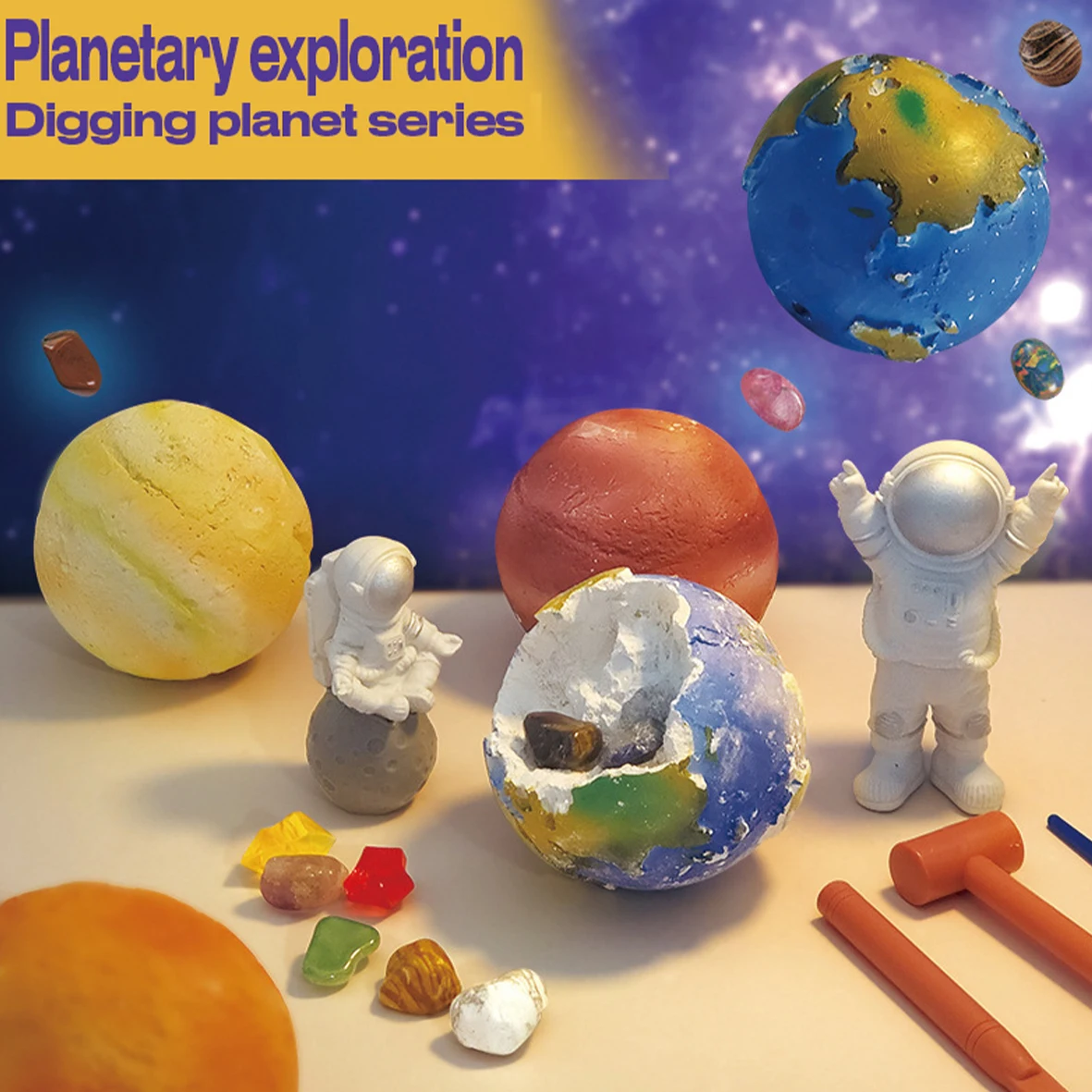 Children's Archaeology Digging Treasure Planet Gem Ore Exploration of The Solar System Mining Science Education Educational Toys