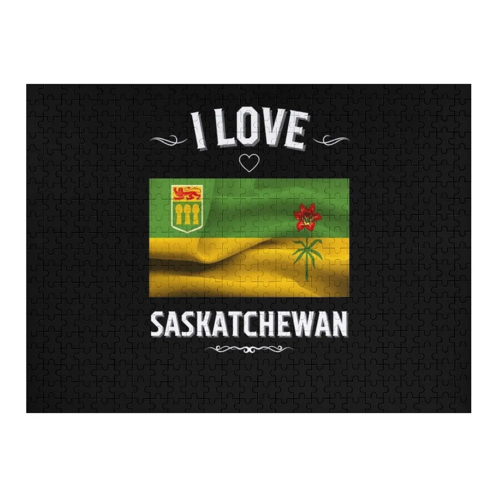

Пазл I Love Saskatchewan, персонализированное имя, индивидуальное имя, детская игрушка, персонализированный пазл
