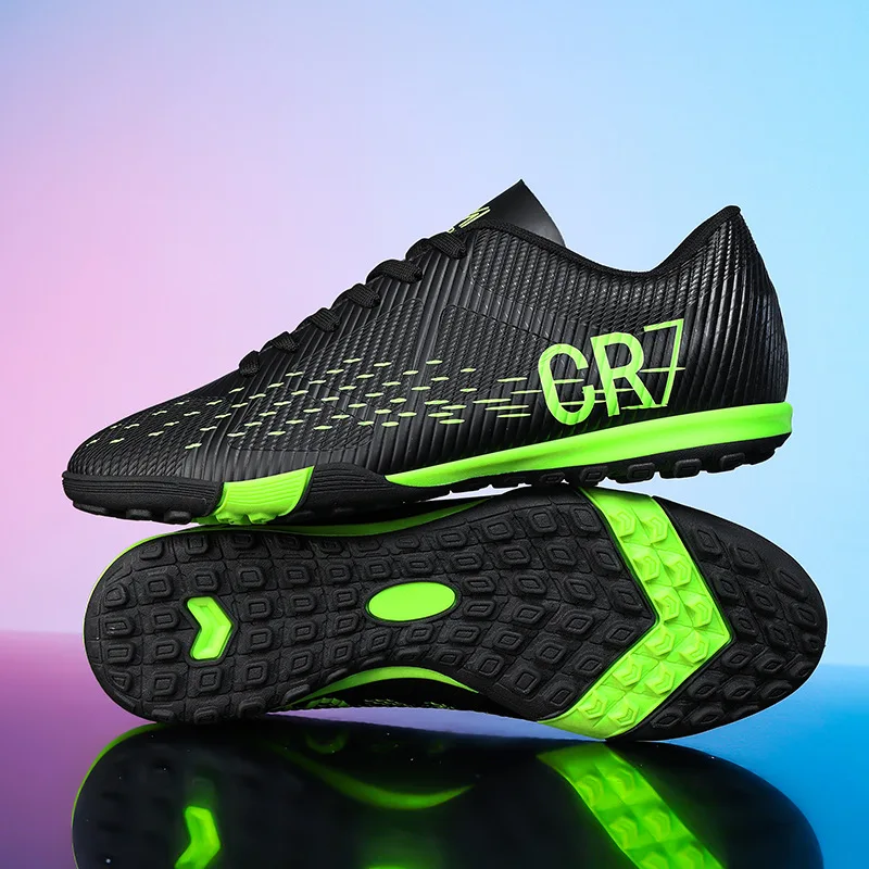 Men Football Shoes Lightweight Wear-resistant Soccer Boots Anti-slip Outdoor FG/TF Turf Training Sports for Boy Daily Match