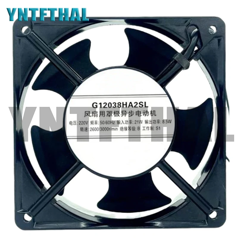 NEW For G12038HA2SL 220V 21W/8.5W 120*120*38MM 2600/3000r Two Lines Cabinet Cooling Fan