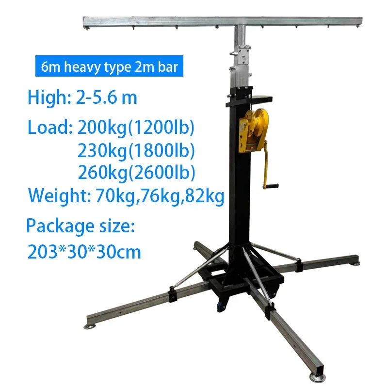 Lighting Speaker Truss Hand Crank Stand 4- 6m Lift Tower System Truss Crank Lift Hand Crank Lifting Stands With Truss