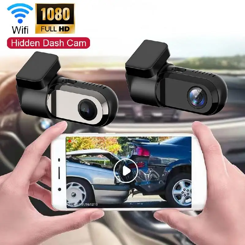 WiFi Dash Cam 1080P Car Camera with Night Vision 24 Hours Parking Mode