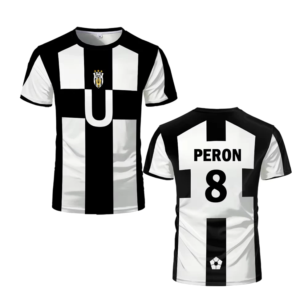 الصيف الكرتون أنيمي الأزرق قفل Ubers بارو كرة القدم جيرسي ثلاثية الأبعاد طباعة تأثيري الرياضة الرجال النساء تي شيرت قصيرة الأكمام Y2k الاطفال بلايز