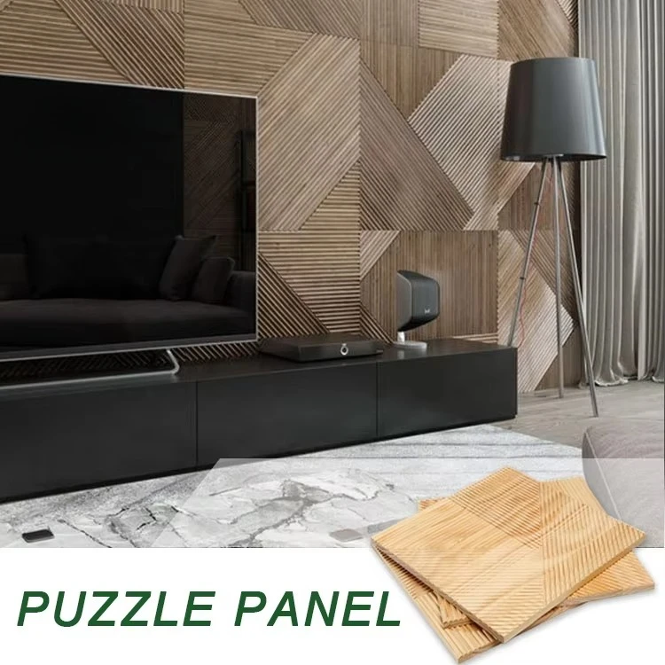 

3D Groove Design Interior Wood Wood Cladding Decorative Wood Wallboard Background Wall