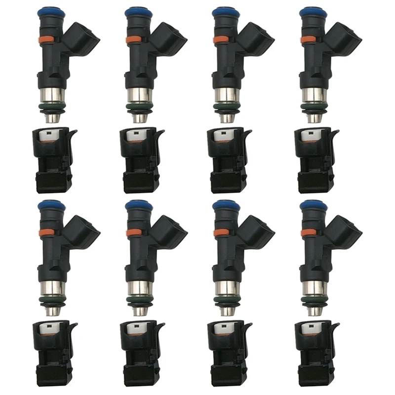 8X 60Lb 630Cc Fuel Injectors For 1.8T Turbo - A4 TT Golf Jetta Acura EV14 0280158117