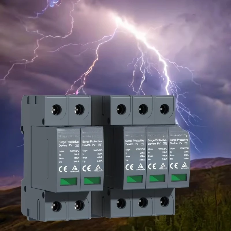 2/3P DC SPD 600V 1000V 20KA 40KA Solar Surge Protective Device with TUV CB Certificate