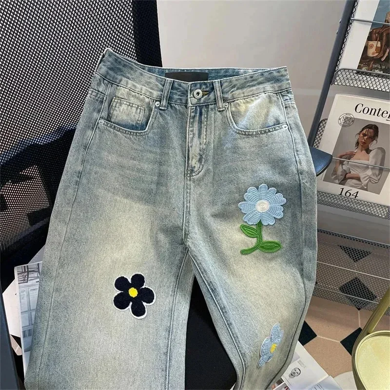 Pantalones vaqueros holgados de cintura alta para mujer, pantalones vaqueros rectos versátiles a la moda, novedad de 2026