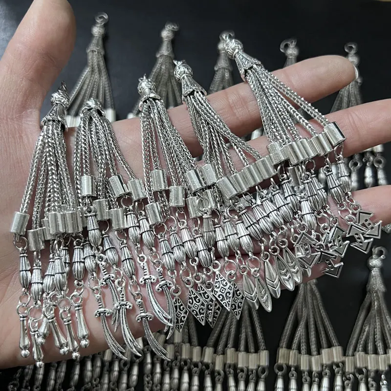 Ethnische Schmuck Dekoration Quaste Anhänger Charms für DIY religiöse Gebetskette Halsketten liefert Zubehör – Detail 2