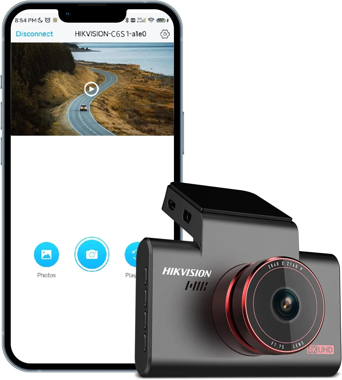 

4K Dashcam High-resolution Wide-angle Lens Up To 135° 3-inch IPS Screen Built-in Microphone And Speaker Wifi GPS