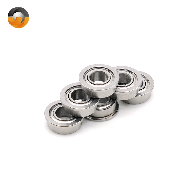 10PCS Miniature Flanged Bearing MF105ZZ 5*10*4 mm LF-1050ZZ ABEC-7 Flange Deep Groove Ball Bearings