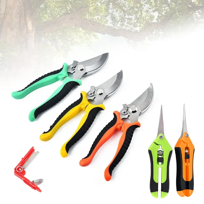 Pruner Garden Scissors Professional Sharp Bypass Pruning Shears Tree Trimmers Secateurs Hand Clippers For Garden Beak Scissors