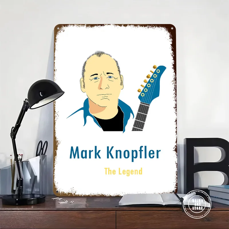 Mark Knopfler Dire Straits Personalized 3D Textured Metal Poster Wall Art Tinplate Sign for Home Decor Room Accessories House