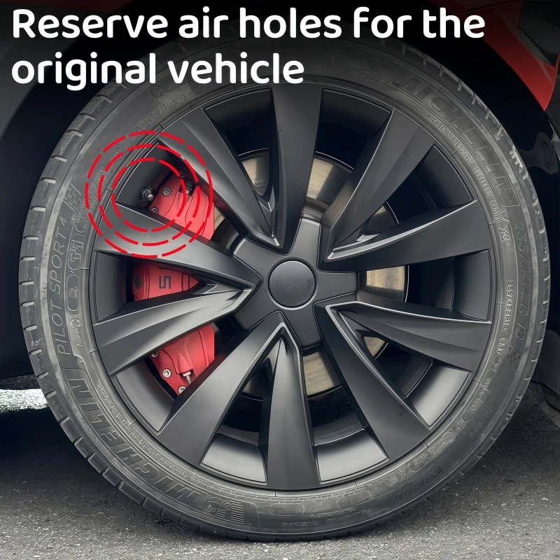 4PCS 18 Zoll Rad Kappe Für Tesla Modell 3 2018-2023 Automobil Leistung Ersatz Rad Radkappe Vollrand abdeckung Zubehör – Detail 4