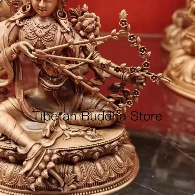 Imagem -03 - Xizang-buda Estátua Hall Ming Buda Mãe Pequeno Cobre Dharma Protector Ming 12cm