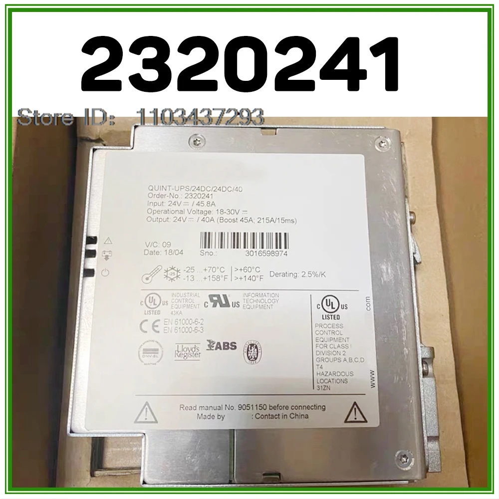 

For Phoenix Uninterruptible Power Supply QUINT-UPS/ 24DC/ 24DC/40 2320241