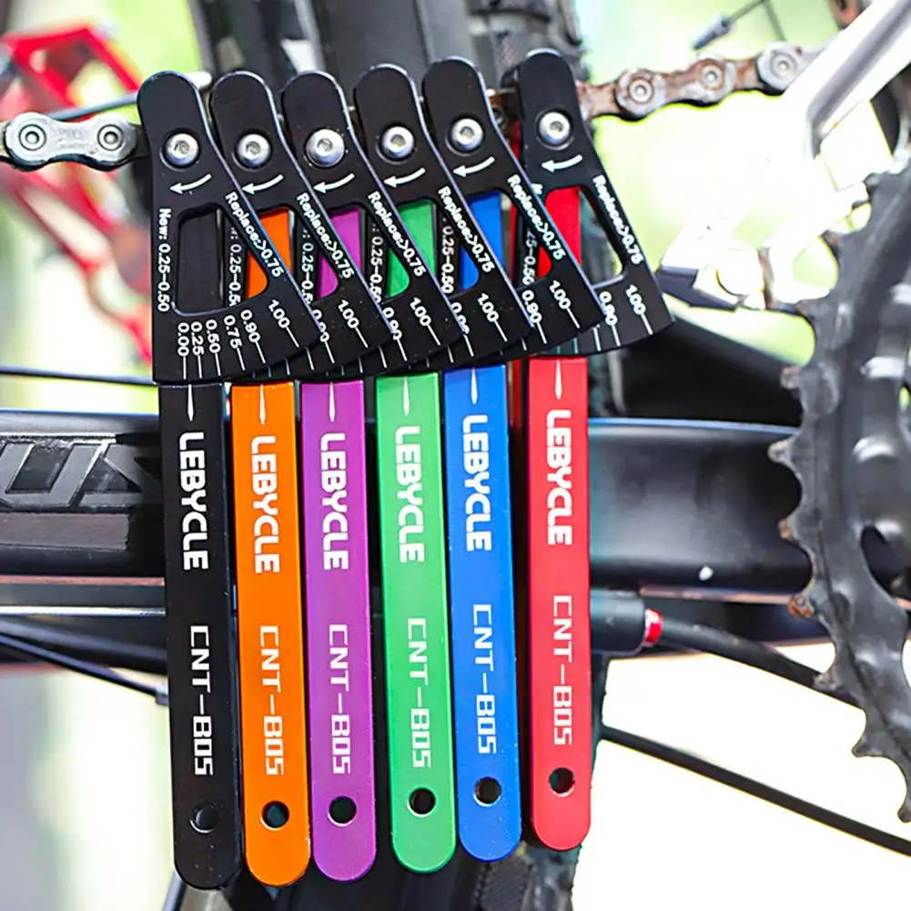 LEBYCLE BIke Chain Wear Checker Excellent Bicycle Chain Wear Measuring Tool Aluminium Alloy bicycle chain gauge for MTB