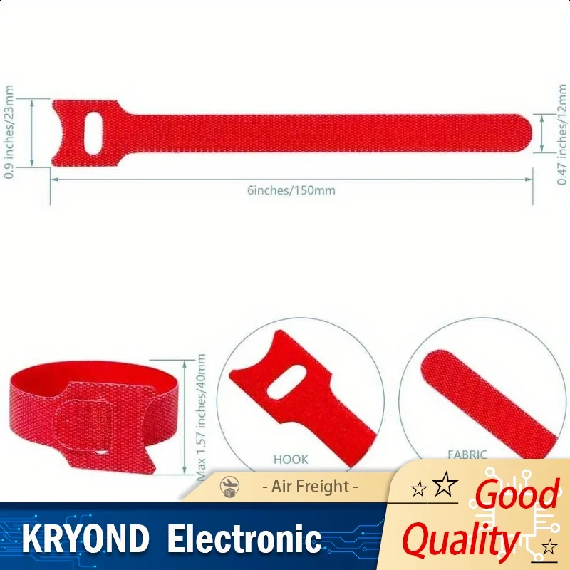 50PCS 6-Inch Reusable Multifunctional Cable Tie Adjustable Wire Management with 5 Colors