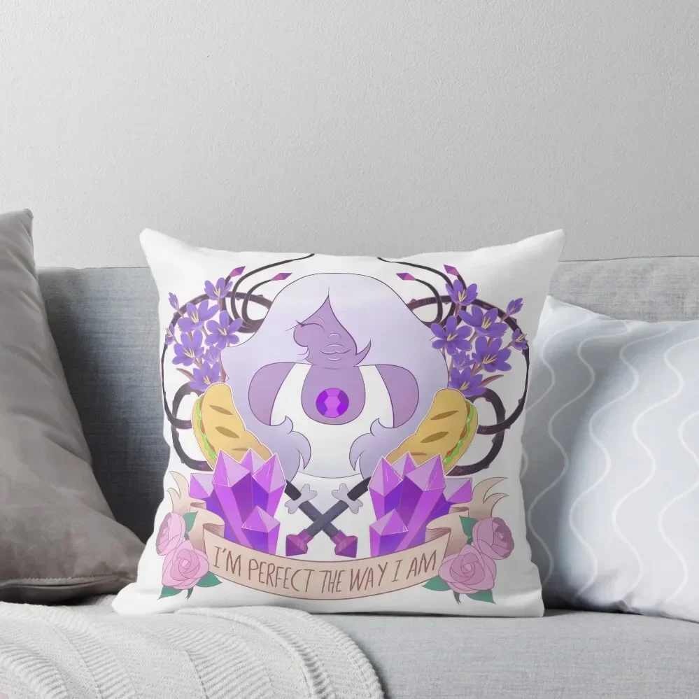 Amethyst Crest Throw Pillow Pillow Cases Luxury Pillow Case