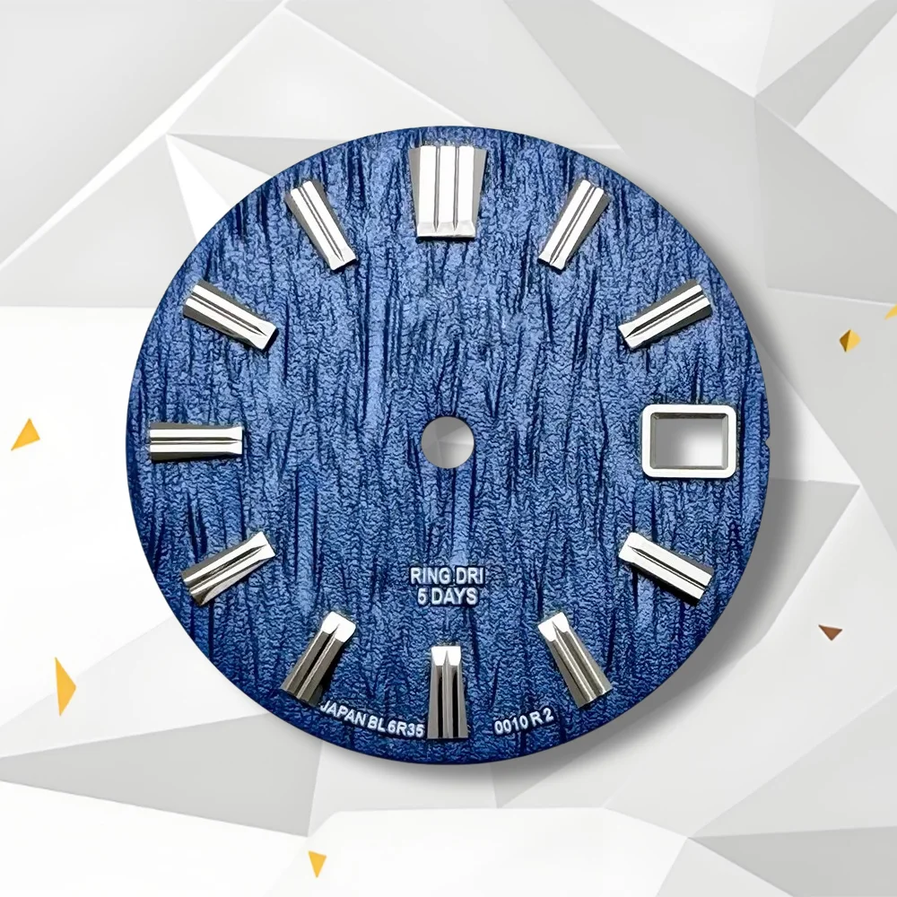 High Quality 28.5mm GS Logo Glacier Dial Suitable For NH35/NH36 Japan Movement Watch Modification Accessories